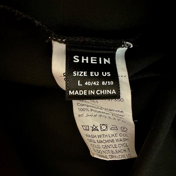 LOT of 4 Shein Polyester Top Blouses Assorted Styles Colors EUC Womens Sz Large - Picture 13 of 14